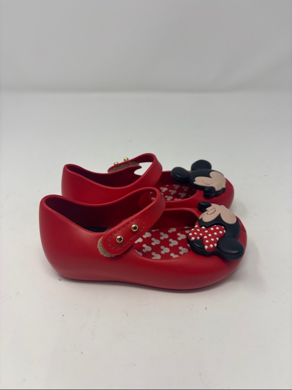 Mini Melissa x Disney Minnie & Mickey Red Kids Mary Jane Shoes 7 - Picture 3 of 7